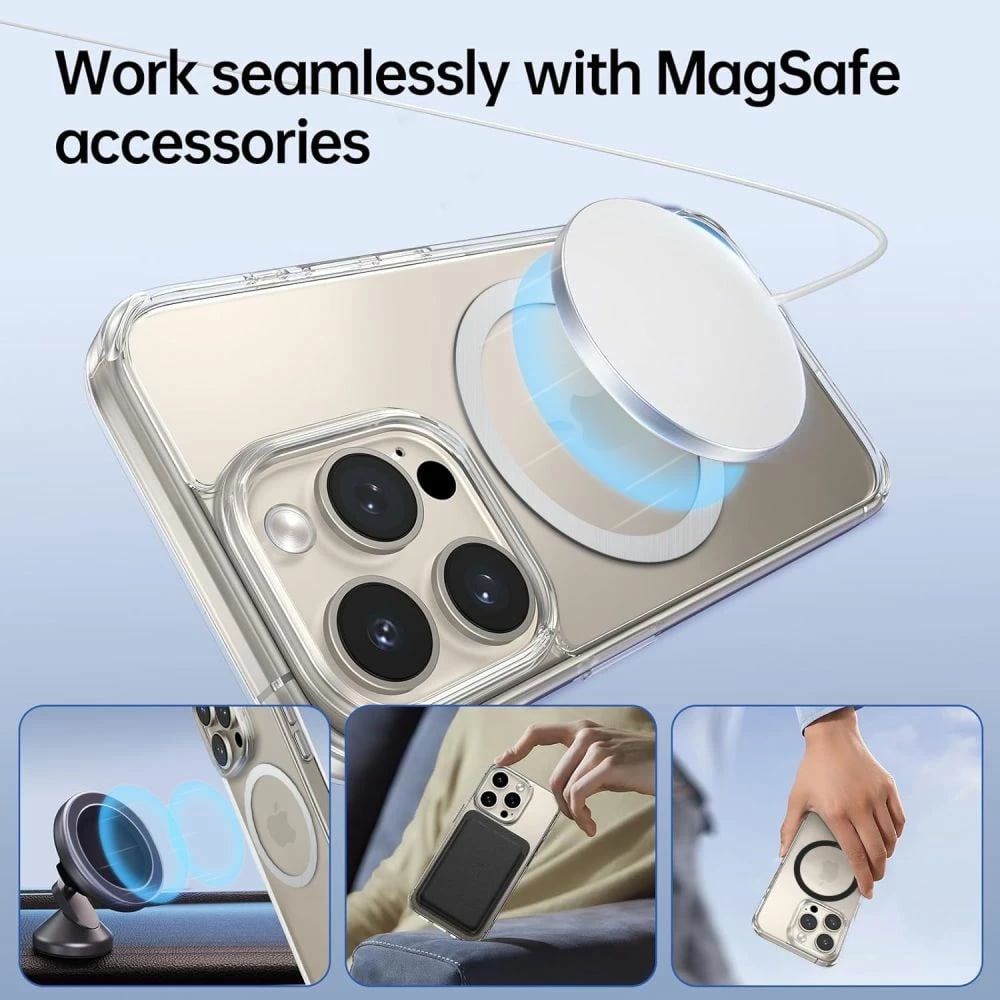Unazë magnetike 2n1 Tech-Protect MMP-110 me MagSafe, argjendtë-e zezë, set prej 2 copë