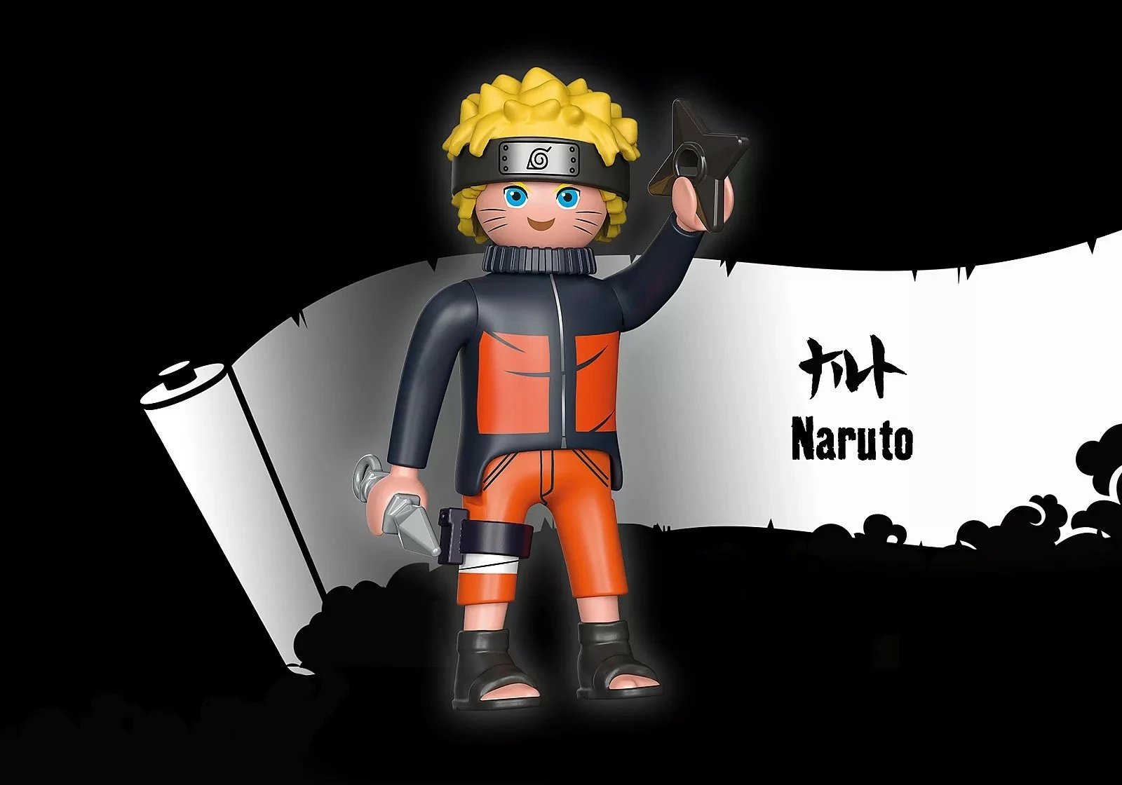 Figurinë aksioni Playmobil Naruto Shippuden 71096, portokalli