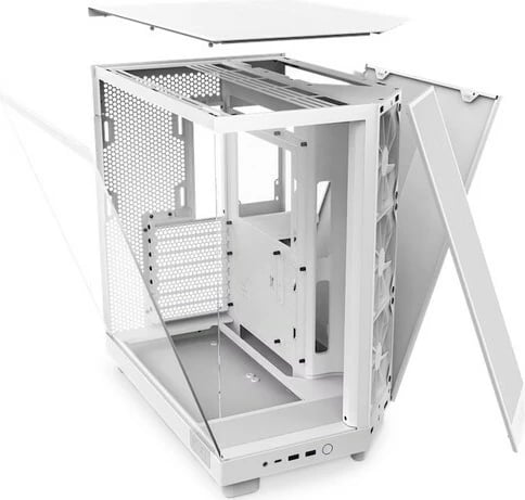 Kasë NZXT H6 Flow, Midi Tower, xham i temperuar, e bardhë