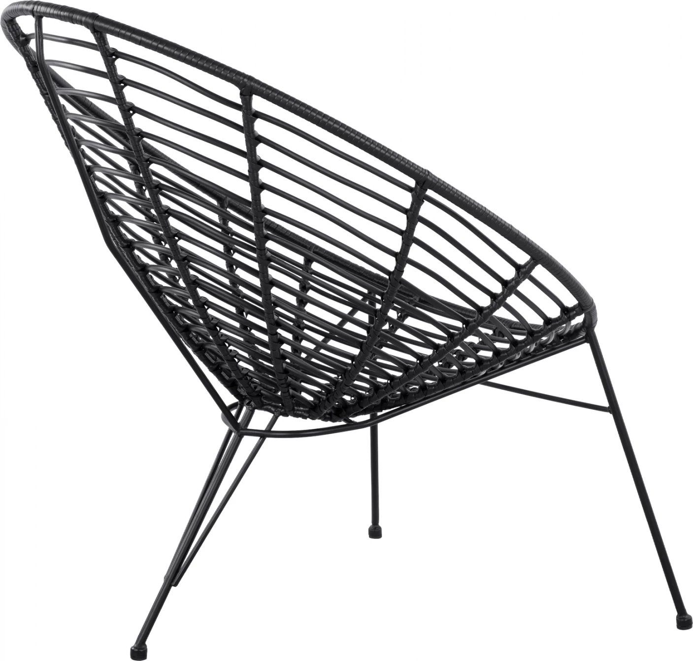 Karrige ALLEGRA, tipi fole, metalike, thurje, ngjyrë e zezë, 73x83x86 cm