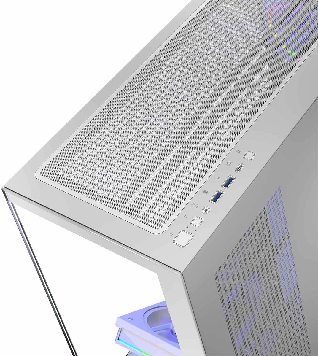 Kasë MODECOM Volcano Stellar 5F ARGB 20, Midi Tower, e bardhë