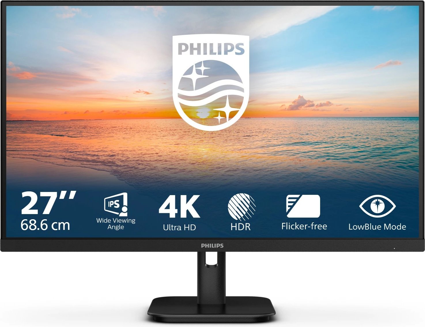 Monitor Philips 27E1N1800A/00, 27 inç, 4K Ultra HD, LED, i zi