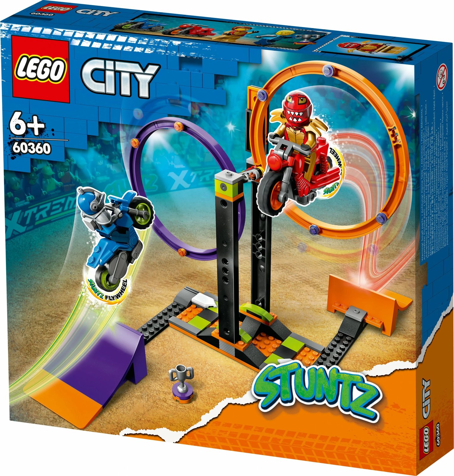 Set ndërtimi LEGO City Spinning Stunt Challenge 60360, 117 pjesë, shumëngjyrëshe