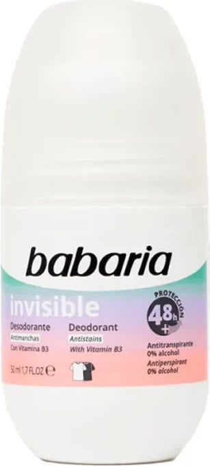 Deodorant roll-on Babaria Invisible 50ml