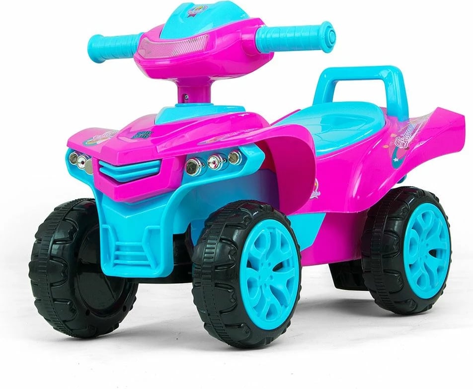 Katërçikël lodër me shtyrje, Milly Mally, Monster, me drita dhe tinguj, 12m+, ngarkesë 25 kg, rozë