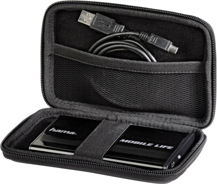 Mbështjellës Hama për hard disk të jashtëm 2.5", EVA, i zi