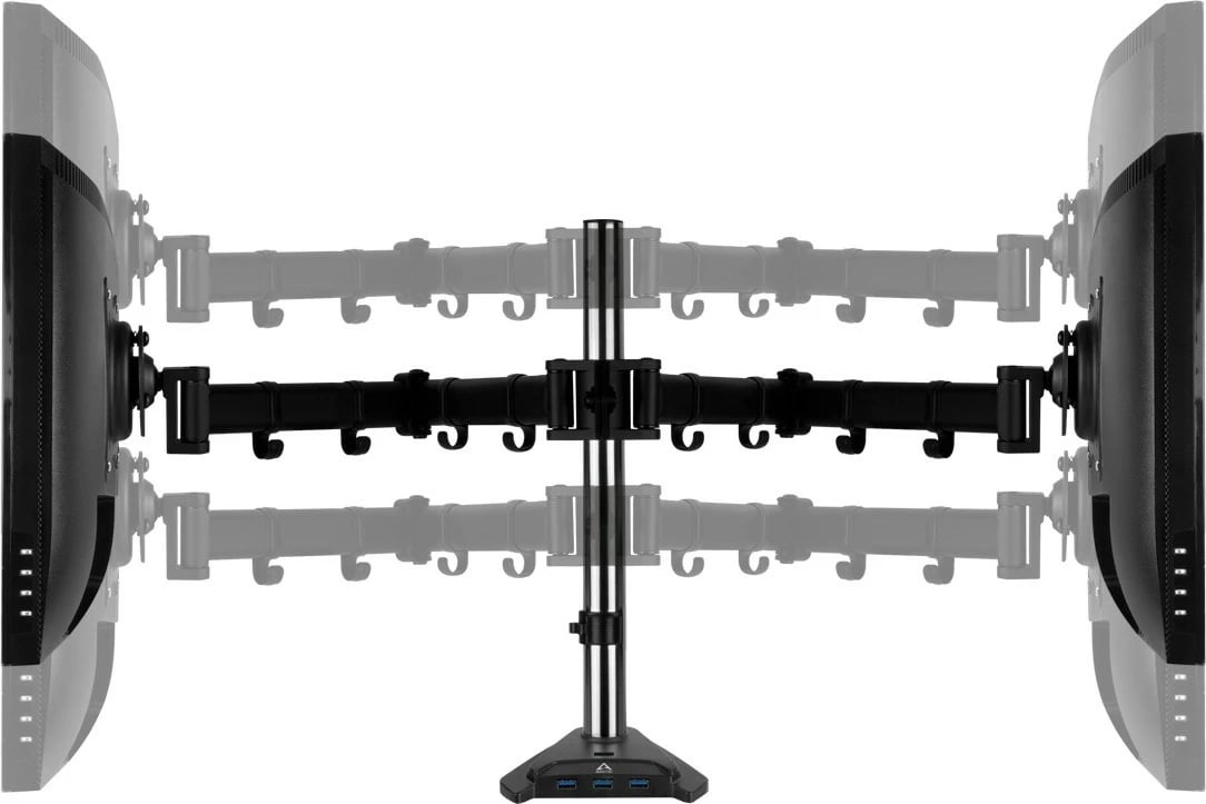 Krah monitori ARCTIC Z2 Pro, Gen 3, USB 3.0 Hub, 15 kg, 34", i zi