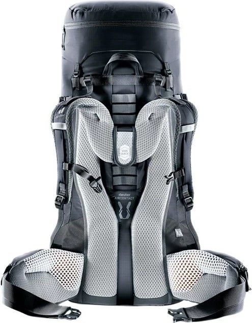 Çantë shpine Deuter Aircontact Lite 45+10 SL për hiking, për femra, E zezë