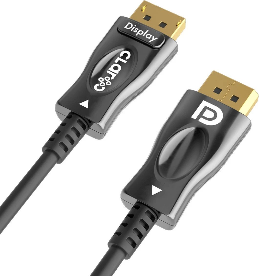 Kabëll optik Claroc DisplayPort 1.4 AOC 8K 5m, ngjyrë e zezë-gri