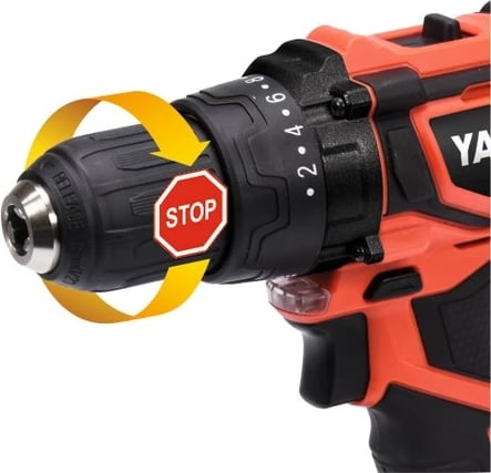 Makine shpimi Yato YT-82795, 2000 RPM, pa çelës, 1.2 kg, Zi, Kuqe
