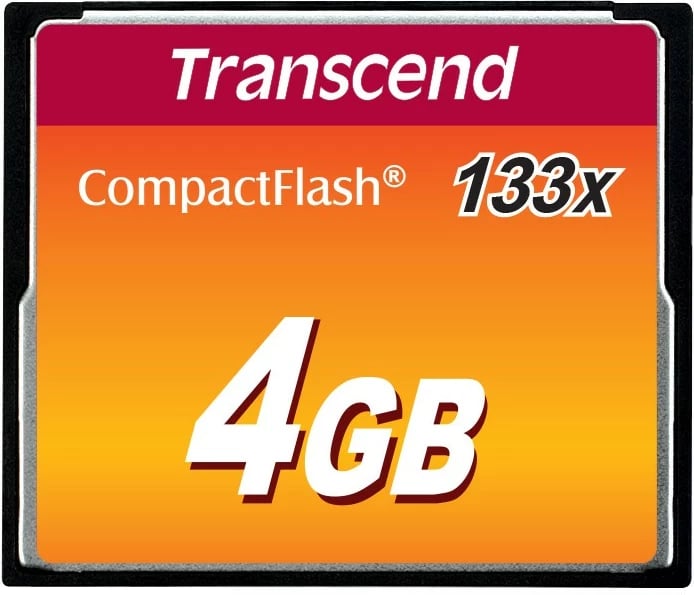 Kartelë memorie Transcend CompactFlash 4GB 133x e zezë