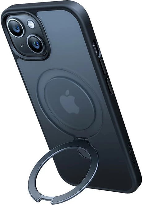 Mbështjellës Torras UPRO Ostand Matte për iPhone 15, i zi