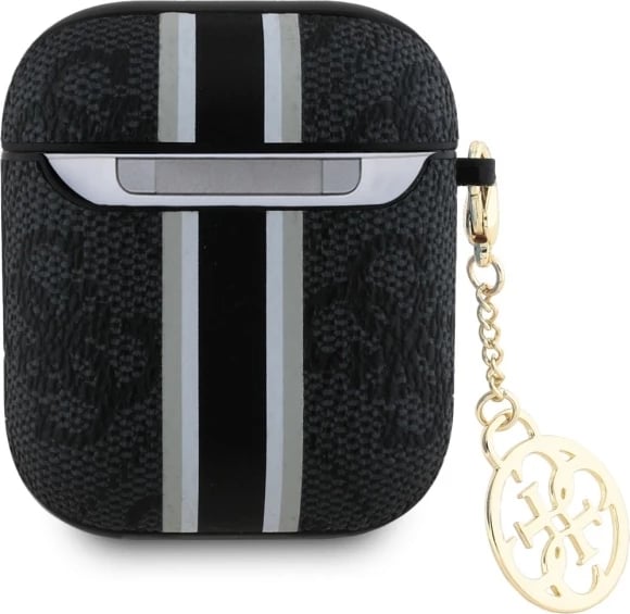 Mbështjellës Guess GUA2P4RPSK për AirPods 1/2, me varëse, i zi