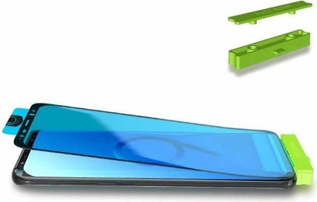 Mbrojtës ekrani Hurtel 3D Edge Nano Flexi Glass me kornizë për Samsung Galaxy S21+ 5G, Zi