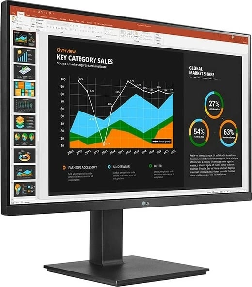 Monitor LG 27BQ75QB-B, 27", Quad HD, LCD, i zi