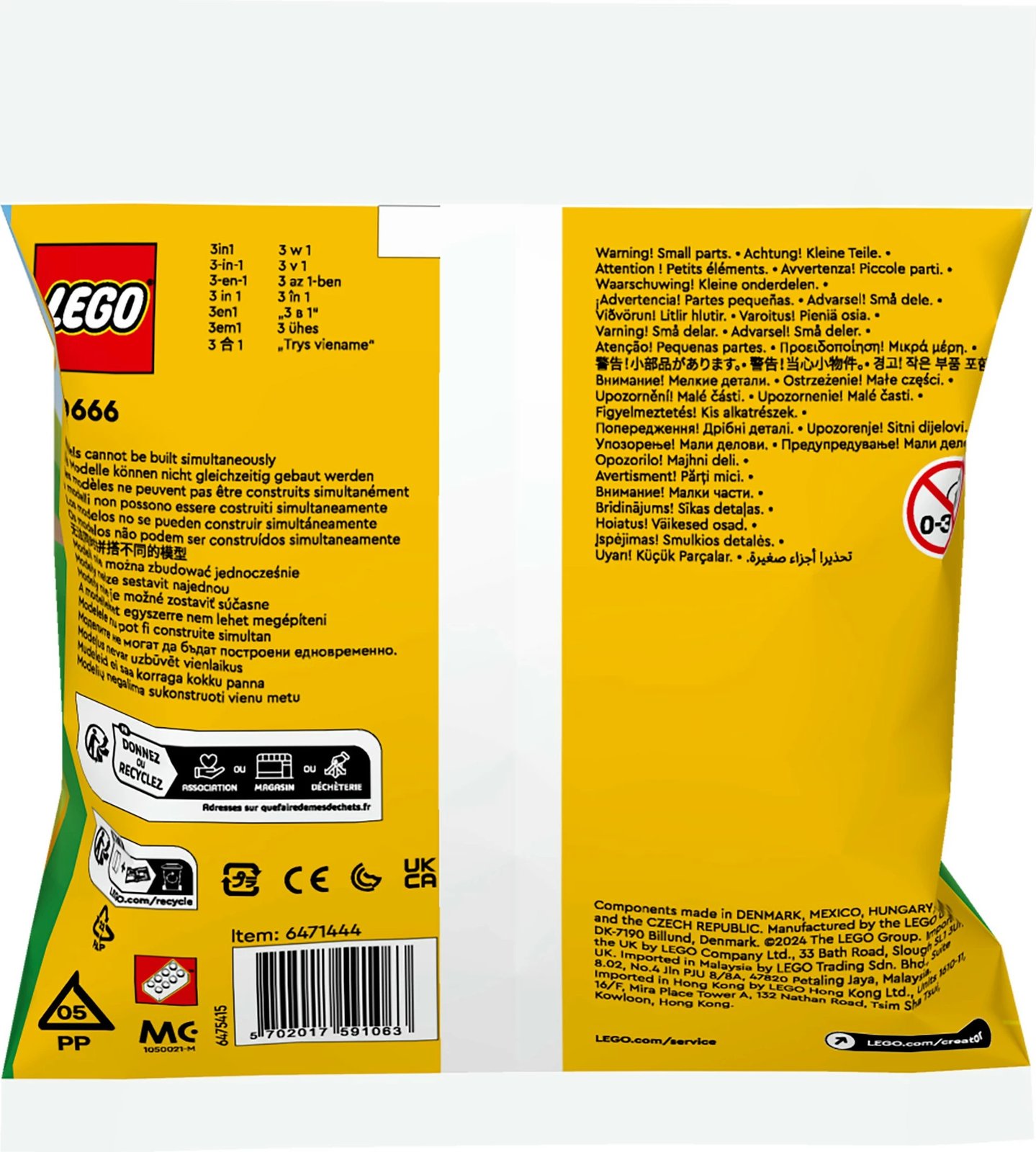 Set ndërtimi LEGO Creator 30666 3-in-1, shumëngjyrësh