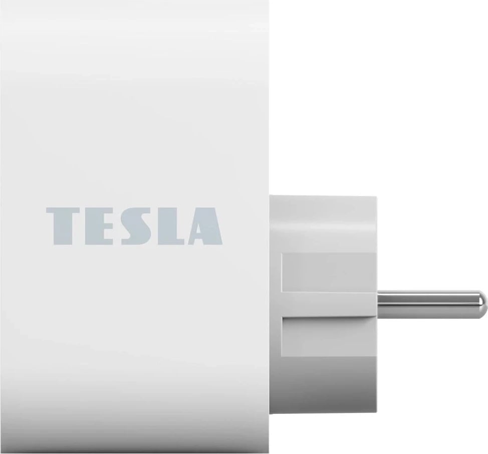 Priza inteligjente Tesla TSL-SPL-SP300-3USB, me 3 USB, e bardhë