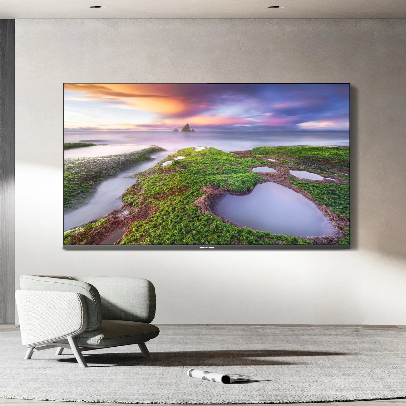Televizor QLED CHiQ U50QM8V 50 inç 4K Ultra HD Smart TV gri/argjend