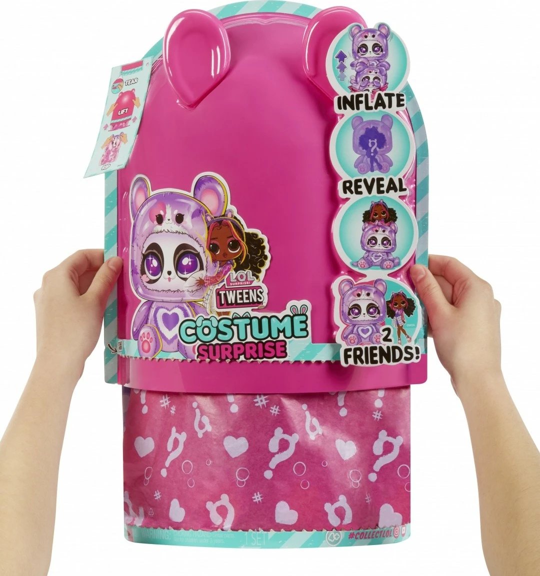 Set lodër L.O.L. Surprise Tweens Costume Surprise, Hoops Cutie, me kukull dhe kostum të fryrë, vjollcë