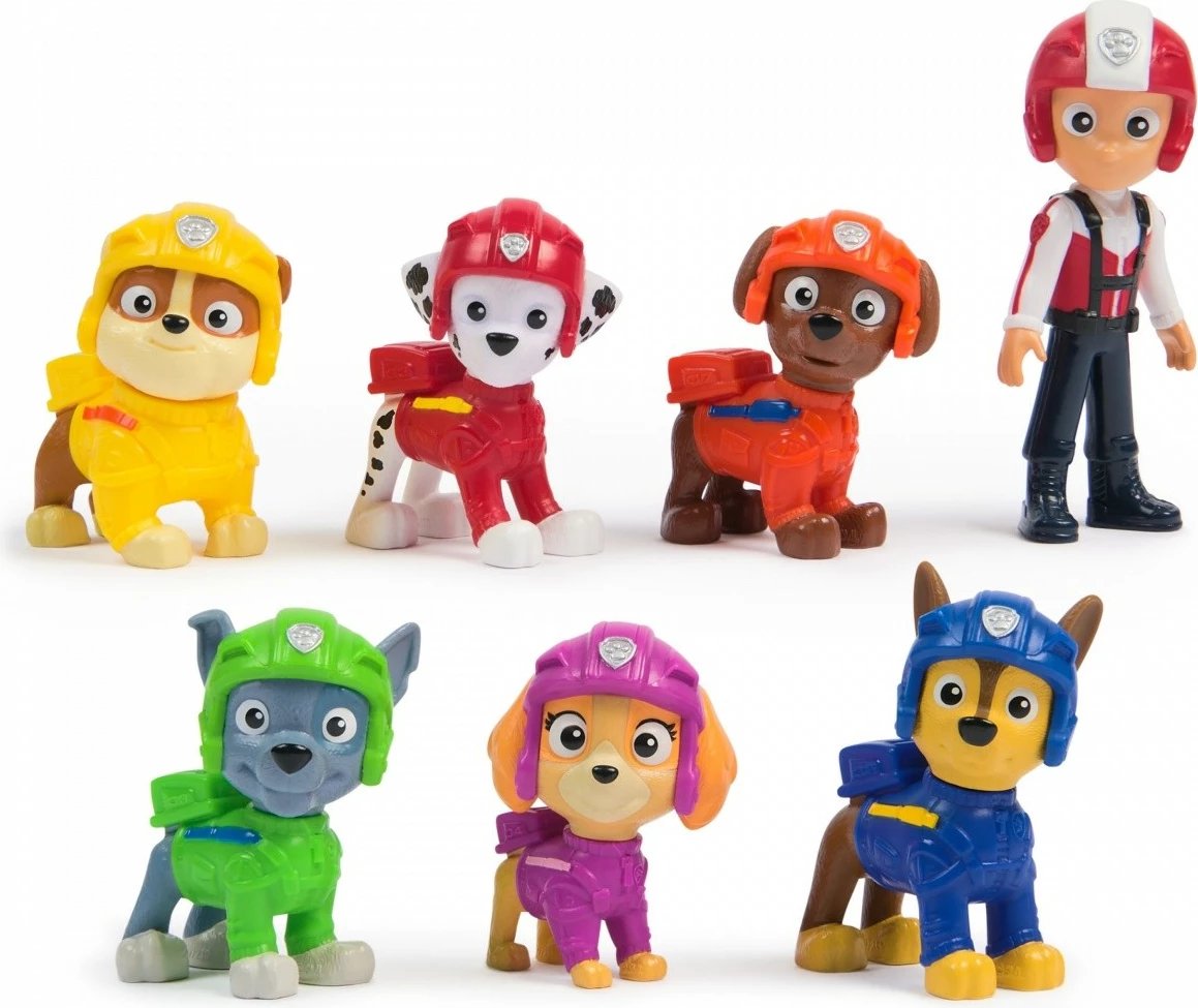 Set figurina Paw Patrol Air Rescue, Spin Master, 7 copë, plastikë, shumëngjyrëshe