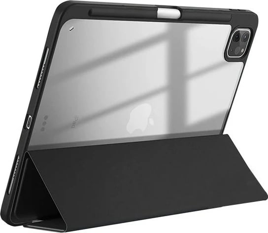 Mbështjellës CRONG PrimeFolio për iPad Air 11 M3/M2, iPad Air 10.9 (5th-4th gen), iPad Pro 11 (2022-2021), i zi/transparente