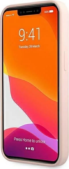 Mbështjellës Guess GUHMP13LLSLMGLP për iPhone 13/13 Pro 6.1", silikon, MagSafe, rozë e çelur