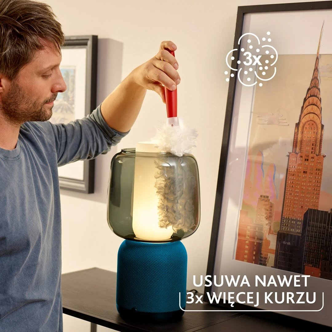 Set lopatë pluhuri Vileda Flex&Catch me dorezë të shkurtër dhe 2 mbushje rezervë, Bardhë