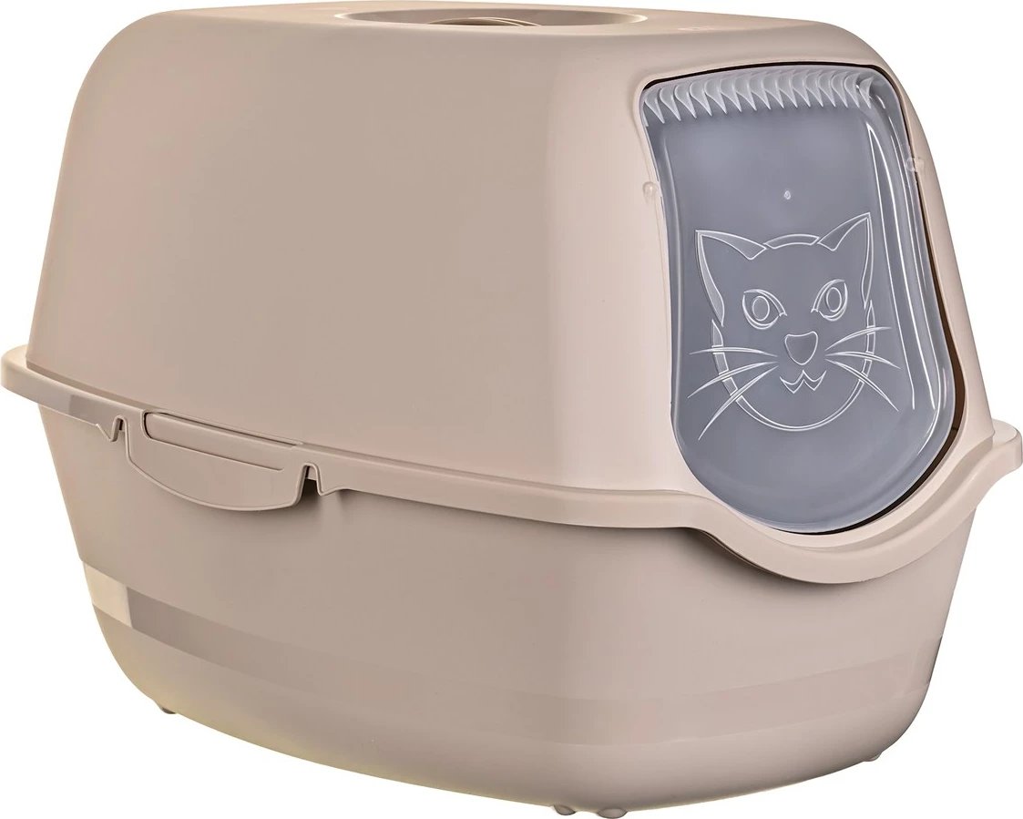 Kuti mbeturinash për mace DIAMENTIQ BAYA, plastikë, 55.5 x 40 x 38.7 cm, bezhë