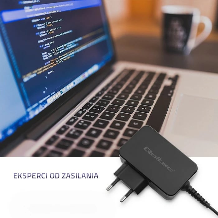 Adapter energjie Qoltec 52394 për Acer, 45W, 19V, 2.37A, 5.5x1.7 mm, i zi