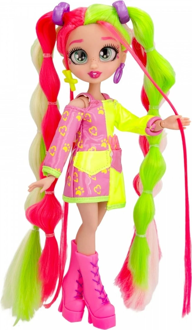 Kukull VIP Pets Hair Academy Chloe, Tm Toys, 30 cm, me aksesorë stilimi, shumëngjyrëshe