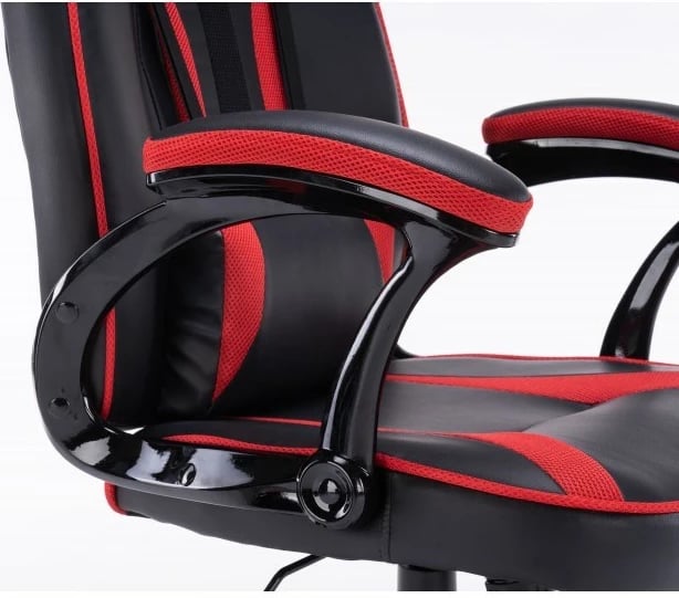 Karrige për gaming Swivel, e kuqe/zezë