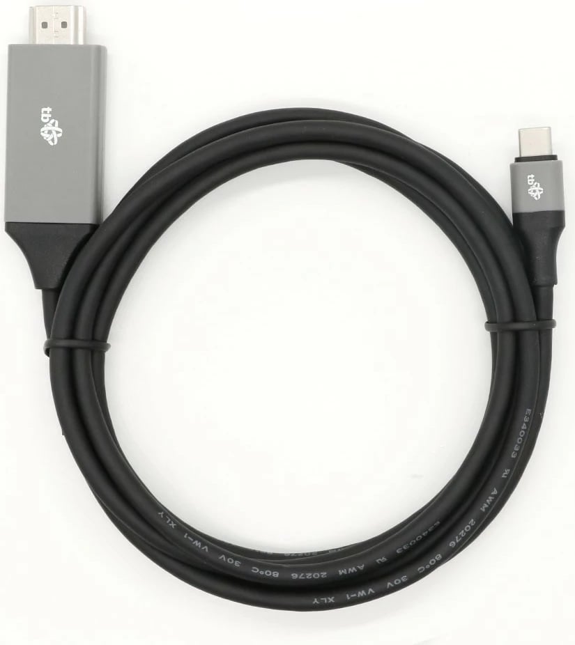 Kabllo HDMI 2.0V në USB Type C TB, 2m, E zezë