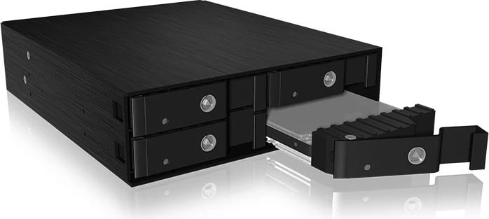 Kasë ICY BOX IB-2240SSK, 4x2.5" SATA/SAS, Hot-swap, Alumini, e zezë
