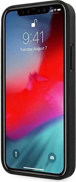 Mbështjellës BMW Curve Perforate për iPhone 12 Pro Max, 6.7", i zi