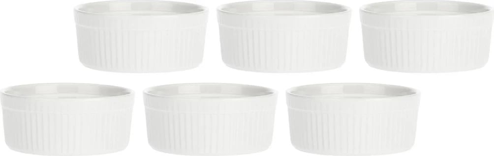 Set 6 ramekinë LA PORCELLANA BIANCA Arezzo, 12 cm, Bardhë