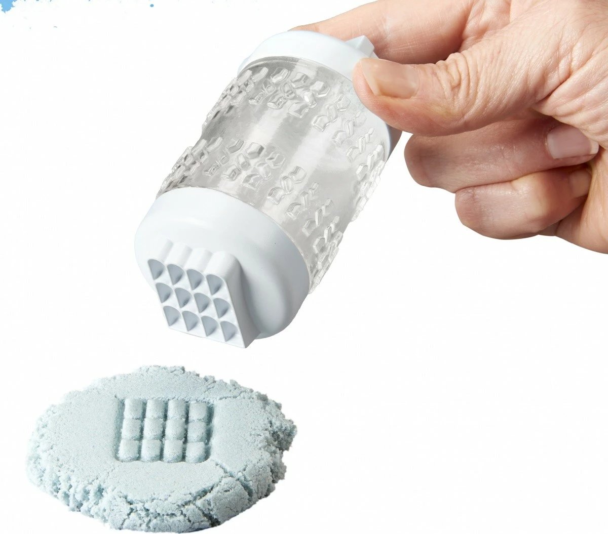 Set lodrash Wonder Factory Never Dry Sand Trucks, MGA, 595168-EUC/532934, me rërë kinetike dhe kamion betoni, plastikë