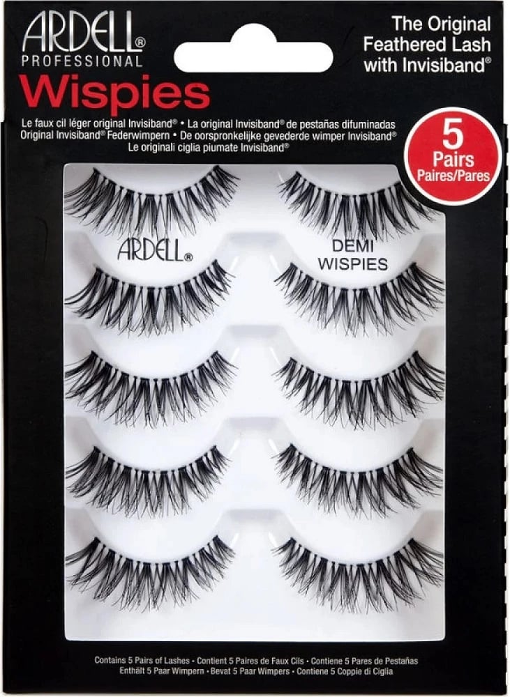 Qerpikë të rremë Ardell Demi Wispies Multipack për femra, të zinj, 5 palë