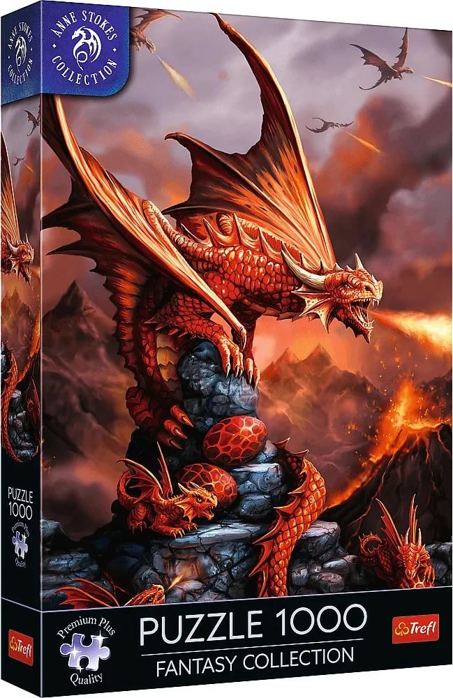 Puzzle Trefl 1000 elemente Fire Dragon Fantasy Collection, 68.3x48cm