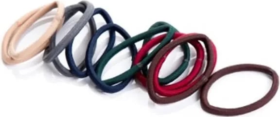 Elastike flokësh INCA Fine Scrunchies Winter Assortment, 12 copë