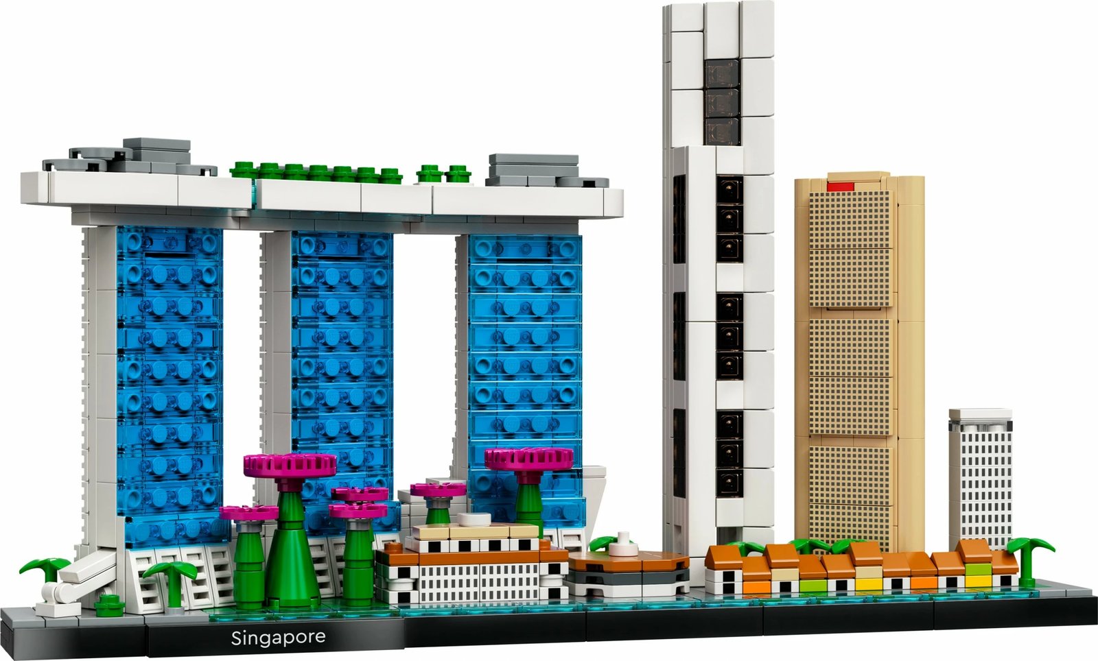 Set ndërtimi LEGO Architecture 21057 Singapur, 827 pjesë, multikolor