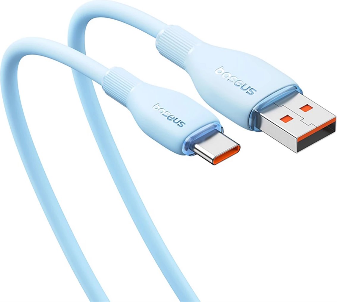 Kabllo Baseus Pudding USB-A në USB-C, 2m, 100W, Kaltër
