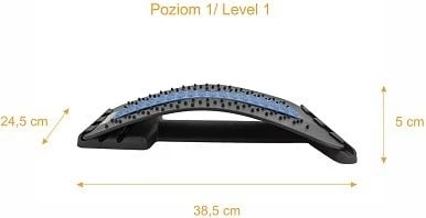 Mbështetës për shpinë MDH Qmed, i zi