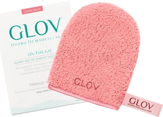 Dorezë për heqjen e grimit Glov On-The-Go Makeup Remover Demakeup Glove Cheeky Peach, rozë, 1 copë