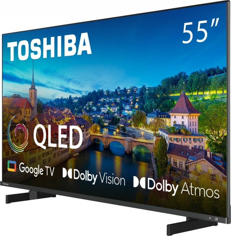 Televizor QLED Toshiba 55QG5E63DG, 55 inç, Ultra HD/4K, Google TV, i zi