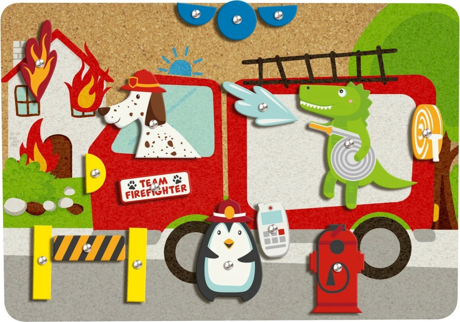 Set lodrash krijuese Lena Clinker Fire Brigade, 54 pjesë, shumëngjyrëshe Set lodrash krijuese Lena Clinker Fire Brigade, 54 pjesë, shumëngjyrëshe