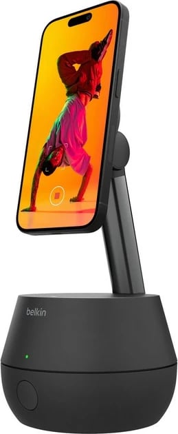 Mbajtës aktiv Belkin Pro për celular, 360° auto-tracking, karikues, i zi