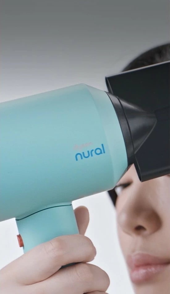 Tharëse flokësh Dyson Supersonic Nural, 1600 W, 13.3 l/s, Blu, Portokalli