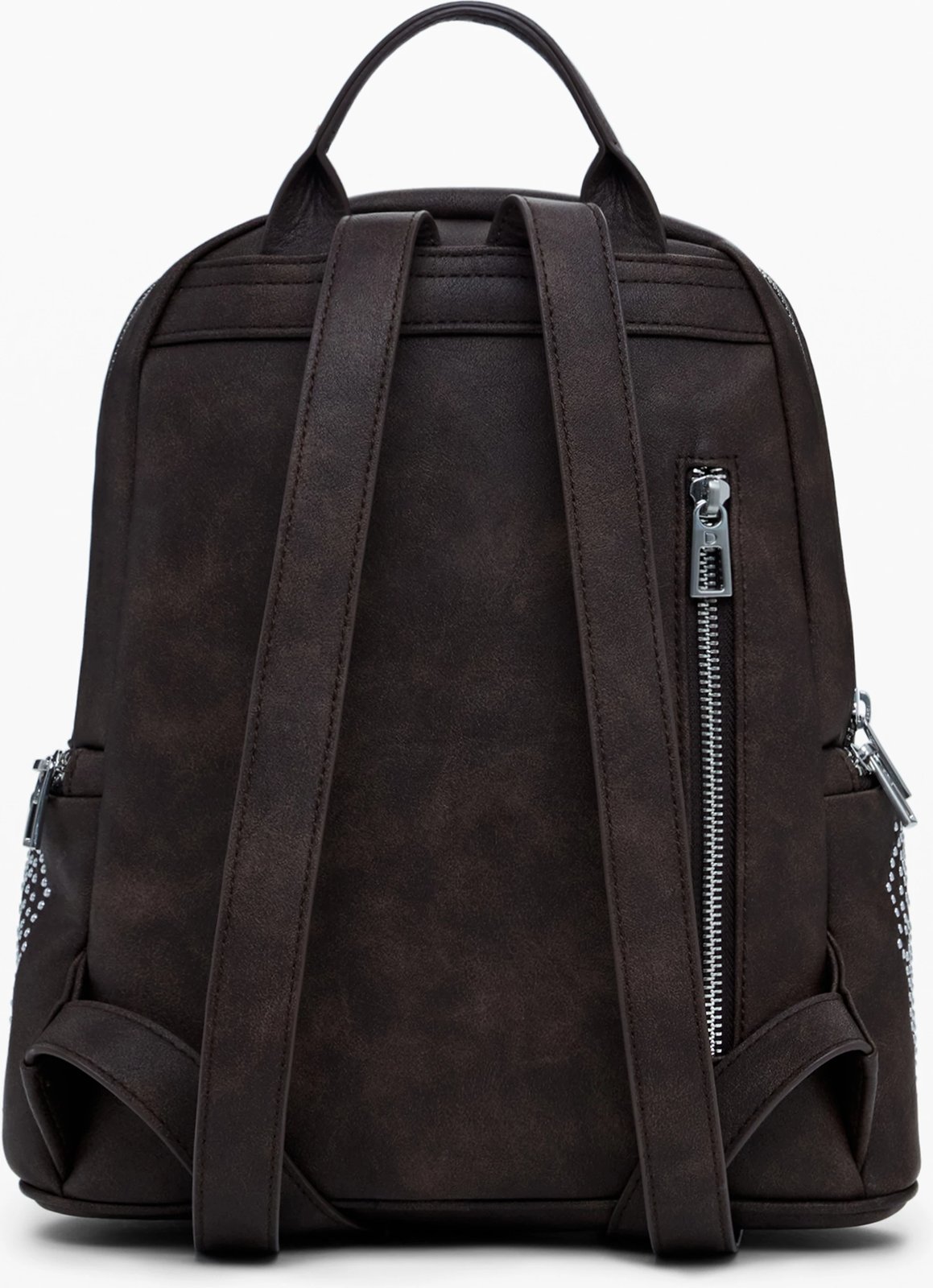 Backpack për femra DESIGUAL Poker Face Chester Mini, kafe