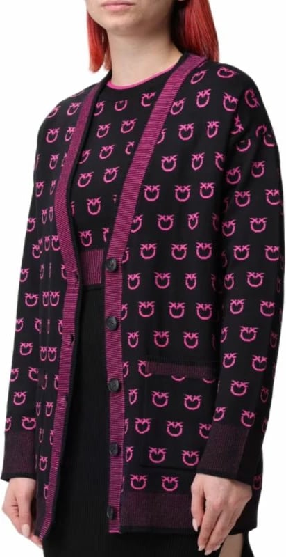 Xhemper Pinko Lama Logo W 101562A112 për femra, ngjyrë vjollcë e zi