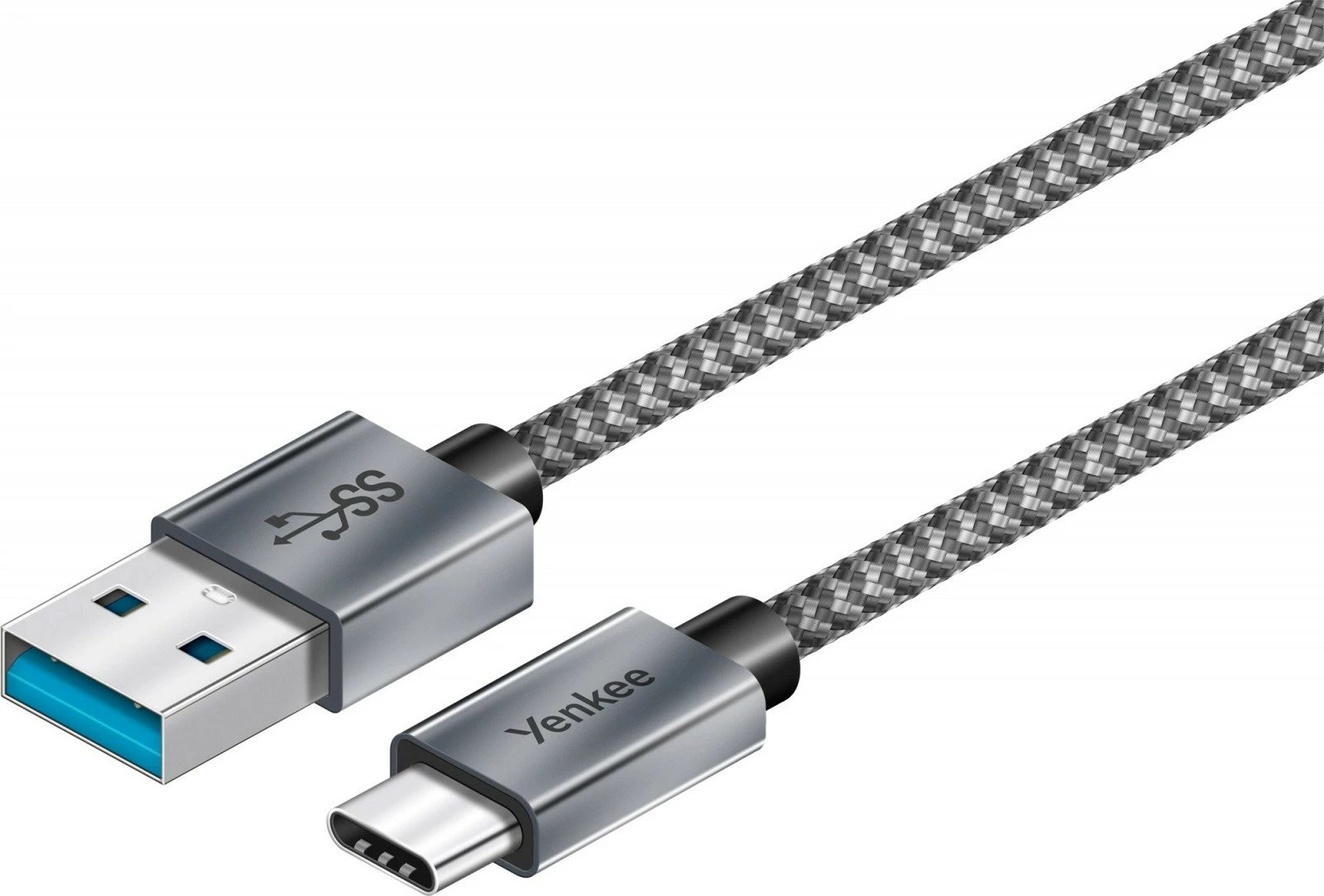 Kabllo USB YENKEE YCU 331GY, USB A 3.1 në USB C 3.1, 1m, Gri